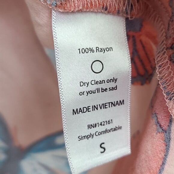 LuLaRoe Amy Butterfly Pink Dolman Sleeve Button Down Shirt Pink Gypsy Blouse - Picture 7 of 10